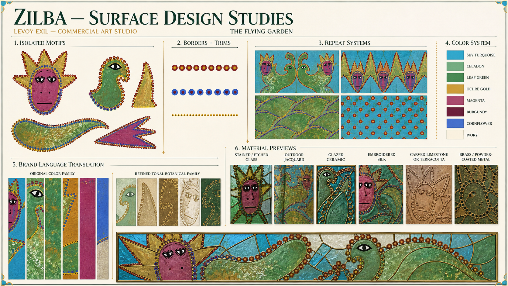 Zilba Surface Design Studies asset for Commercial Licensing Collection No. 1.